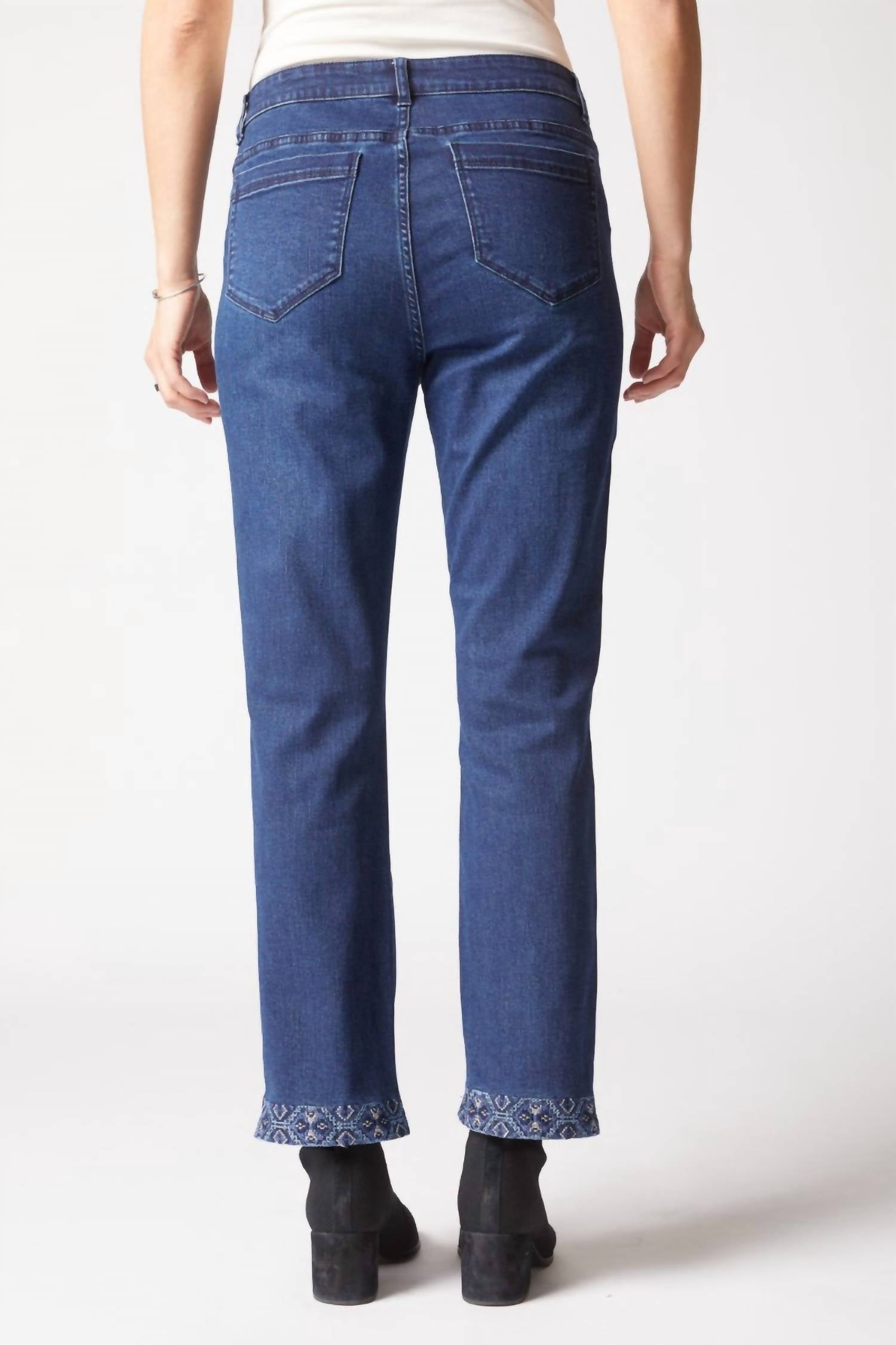 Habitat - Slim Ankle Embroidered Stretch Jeans