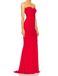Norma Kamali - Strapless Shirred Front Fishtail Gown