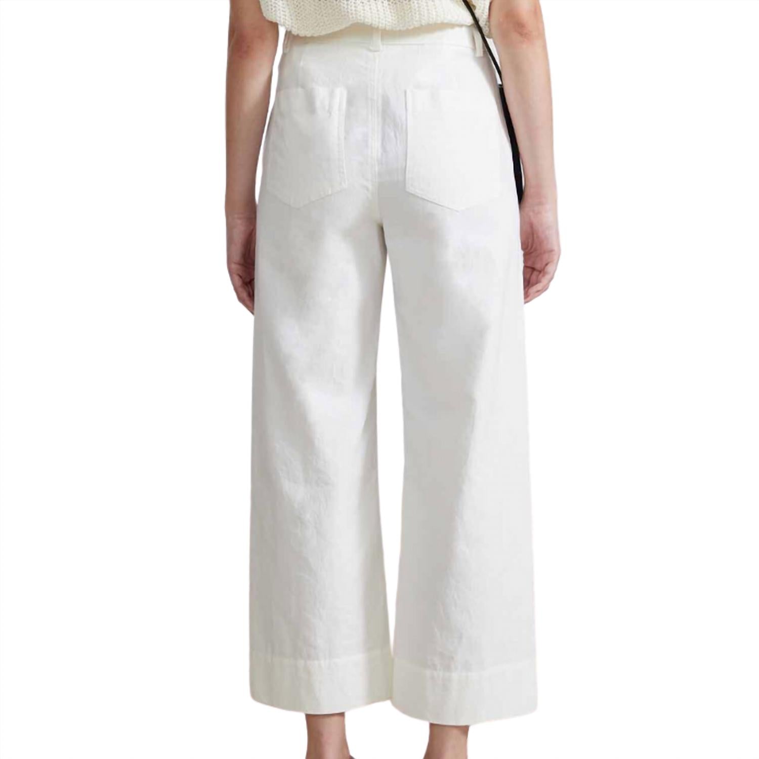 APIECE APART Women's Classic Merida Pant in cream - women's pants - detail view