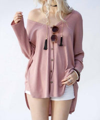 My Story - Waffle Knit Long Sleeve Top