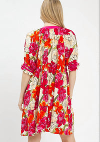 Umgee - Short Floral Tiered Dress
