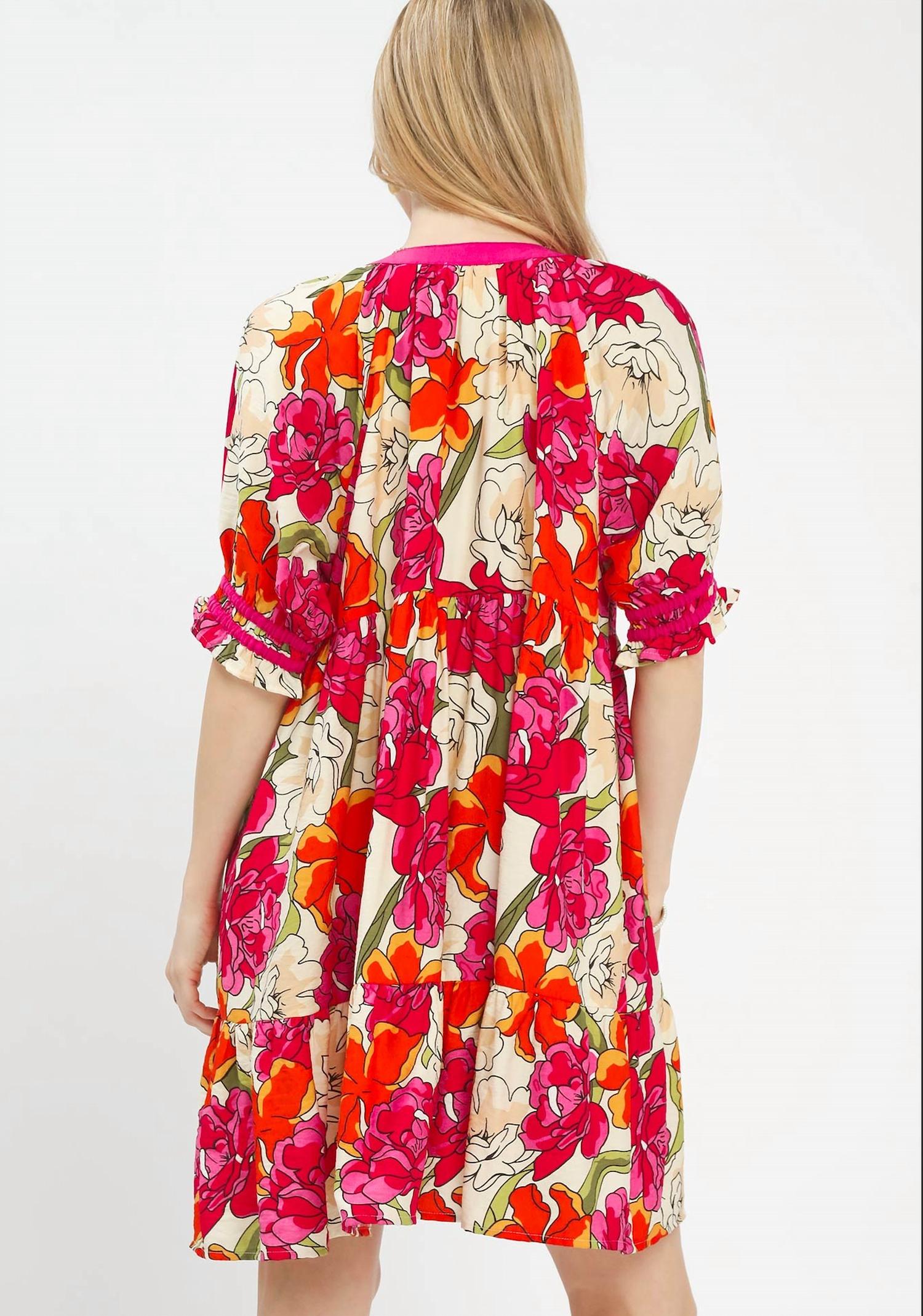 Umgee - Short Floral Tiered Dress
