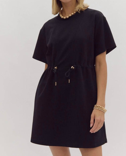 Entro - Drawstring Waist Mini Dress