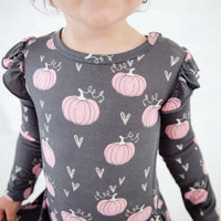 Dreamiere - Pumpkin Spice And Everything Nice Long Sleeve Ruffle Romper
