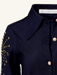 ALIX OF BOHEMIA Lotte Stud Maxi Dress in casino - women's dress - detail view