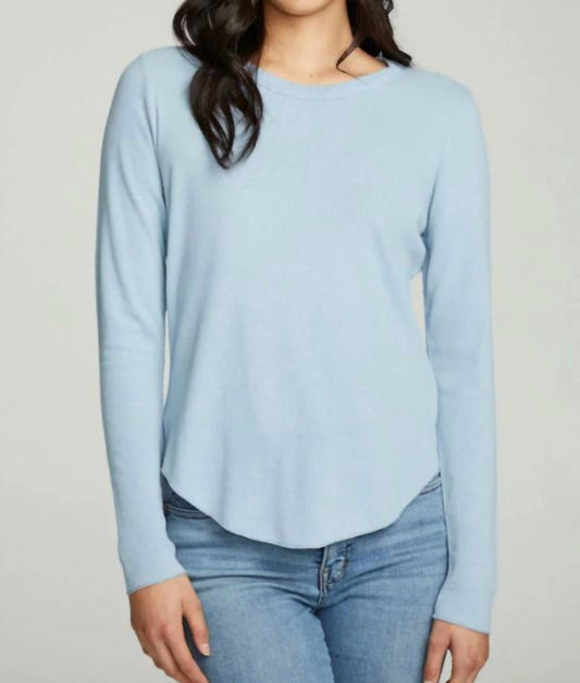 Chaser - Long Sleeve Crew Neck Shirttail Tee
