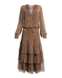 Veronica Beard - Tunis Long Sleeve Layered Midi Dress