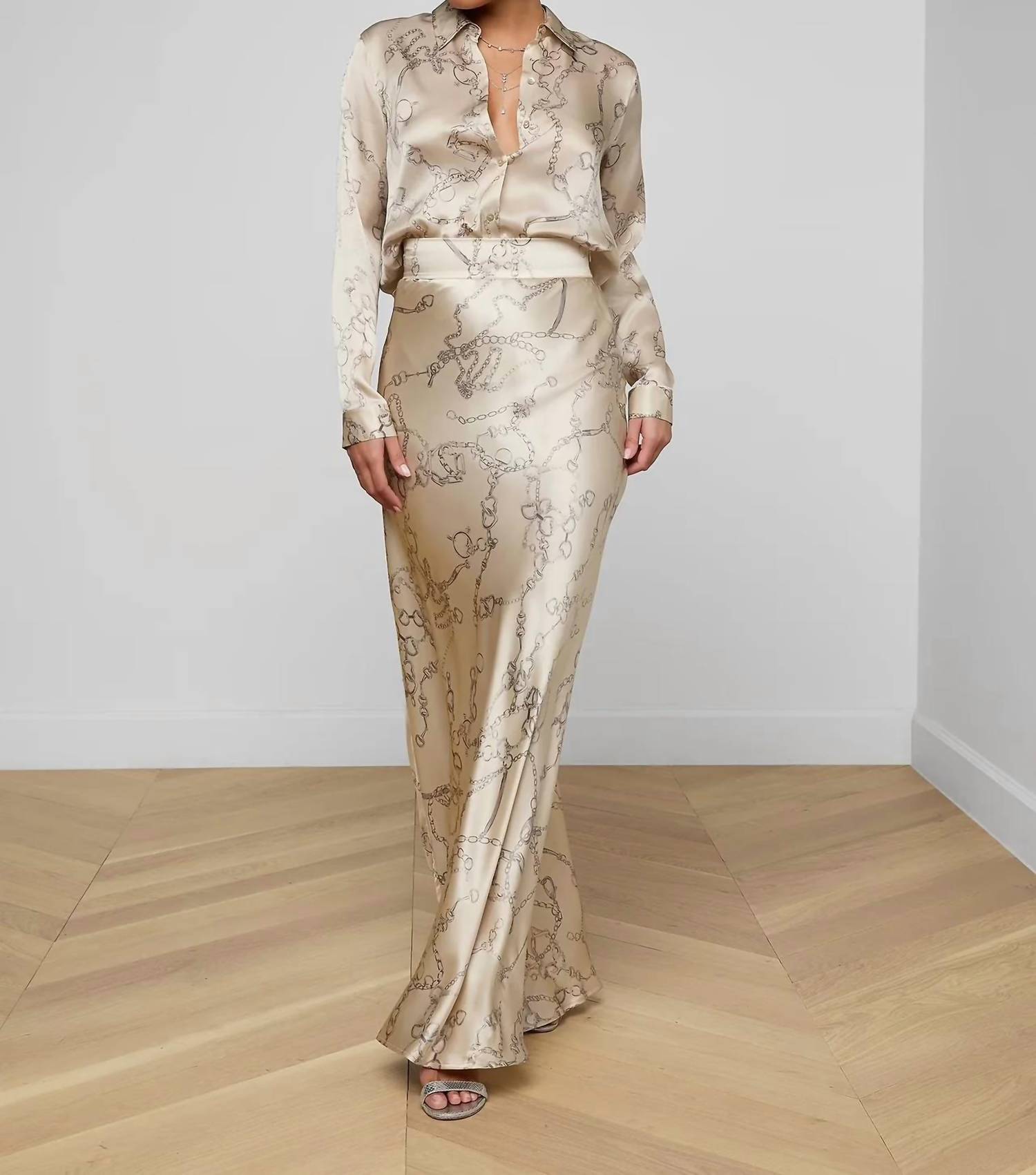 L'Agence - Ryker Silk Maxi Skirt