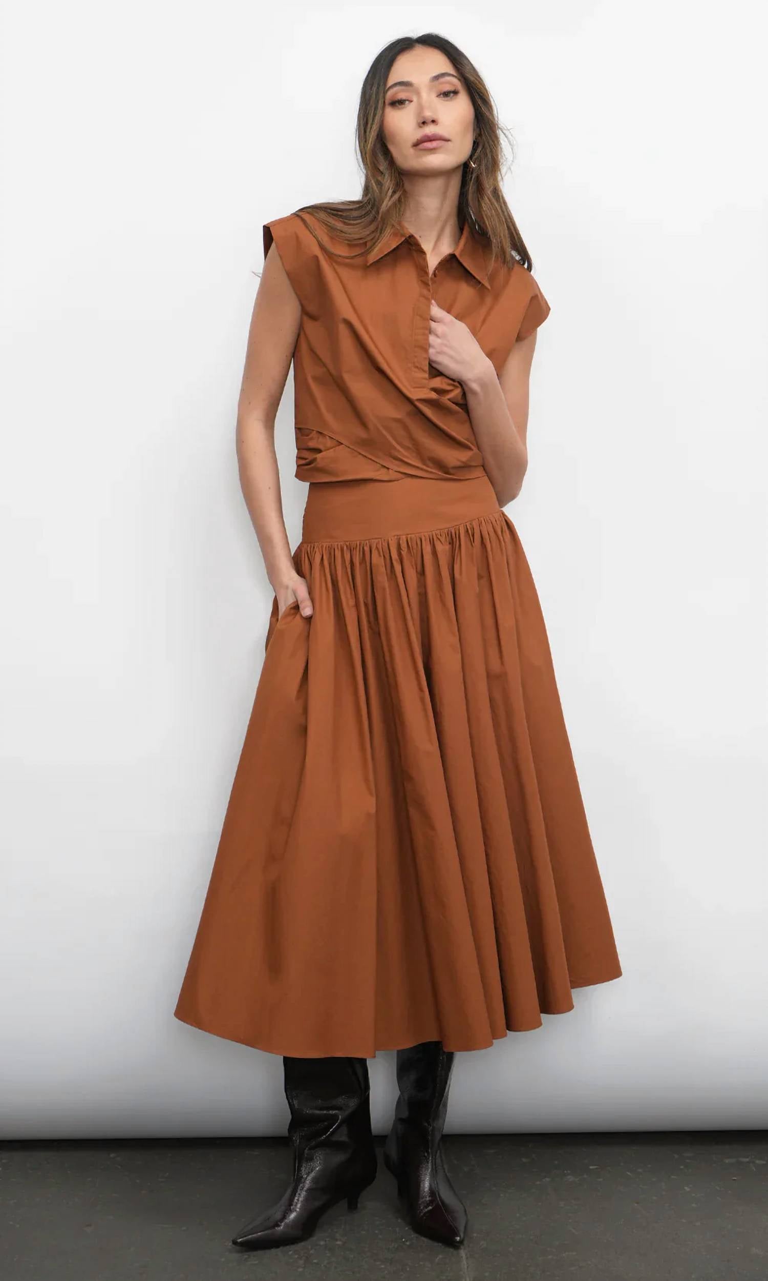 Greylin - Etienne Midi-length Skirt