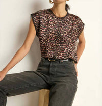 Nation LTD Helen Top in winter leopard 1 - women's blouse - detail view
