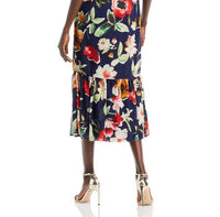 Sam Edelman - V-neck Flutter Sleeve Floral Ruffle Trim Picasso Dress
