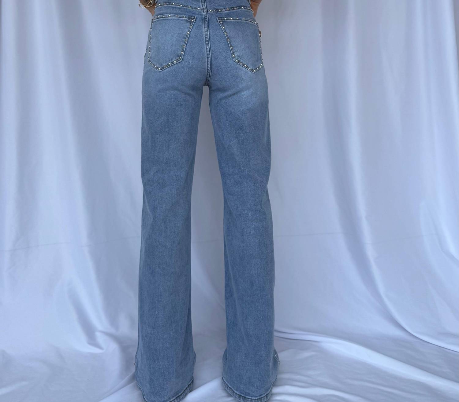 Vibrant - Stud Me Straight Leg Jeans