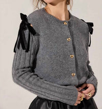Astr - Melvie Bow Detail Cardigan