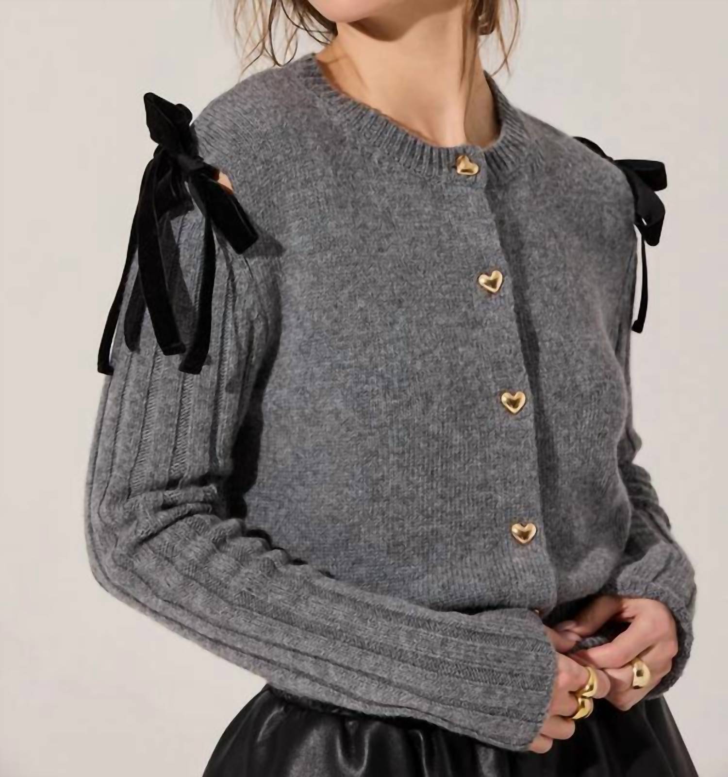 Astr - Melvie Bow Detail Cardigan