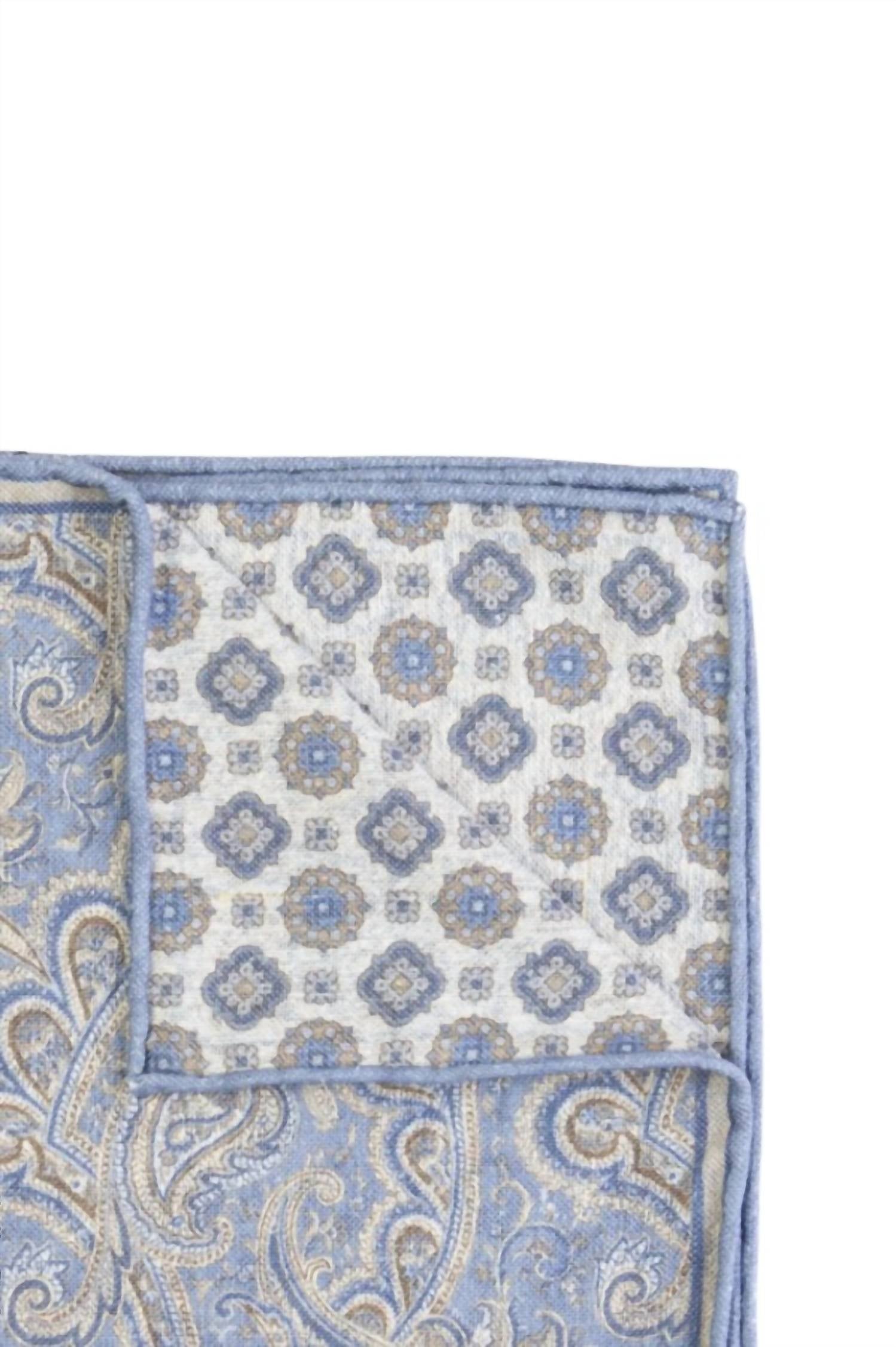 Pacific Silk - Paisley To Medallion Print Hanky Scarf