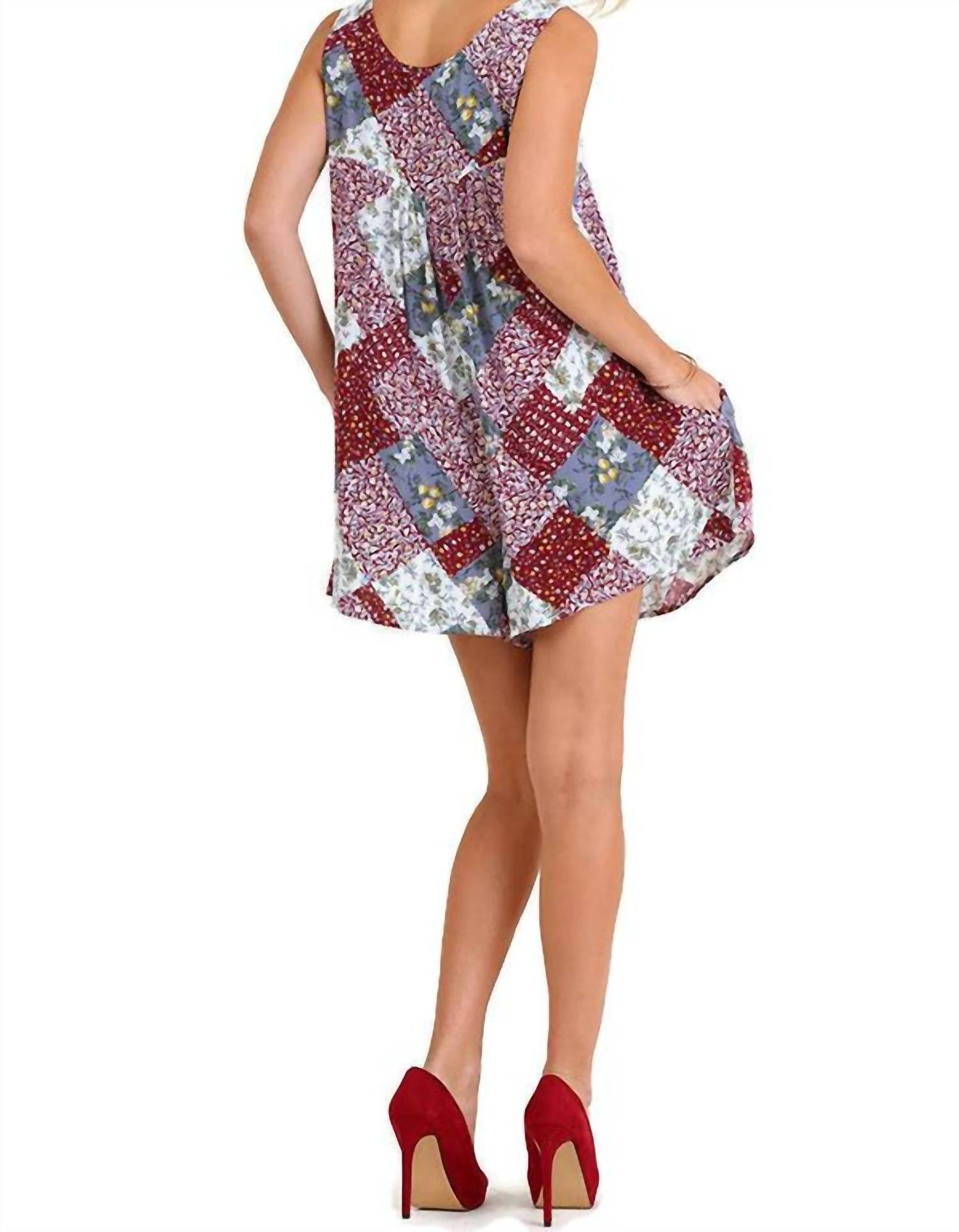 Umgee - Patchwork Print Romper