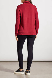 Tribal - Long Sleeve Funnel Neck Sweatshirt With Pockets
