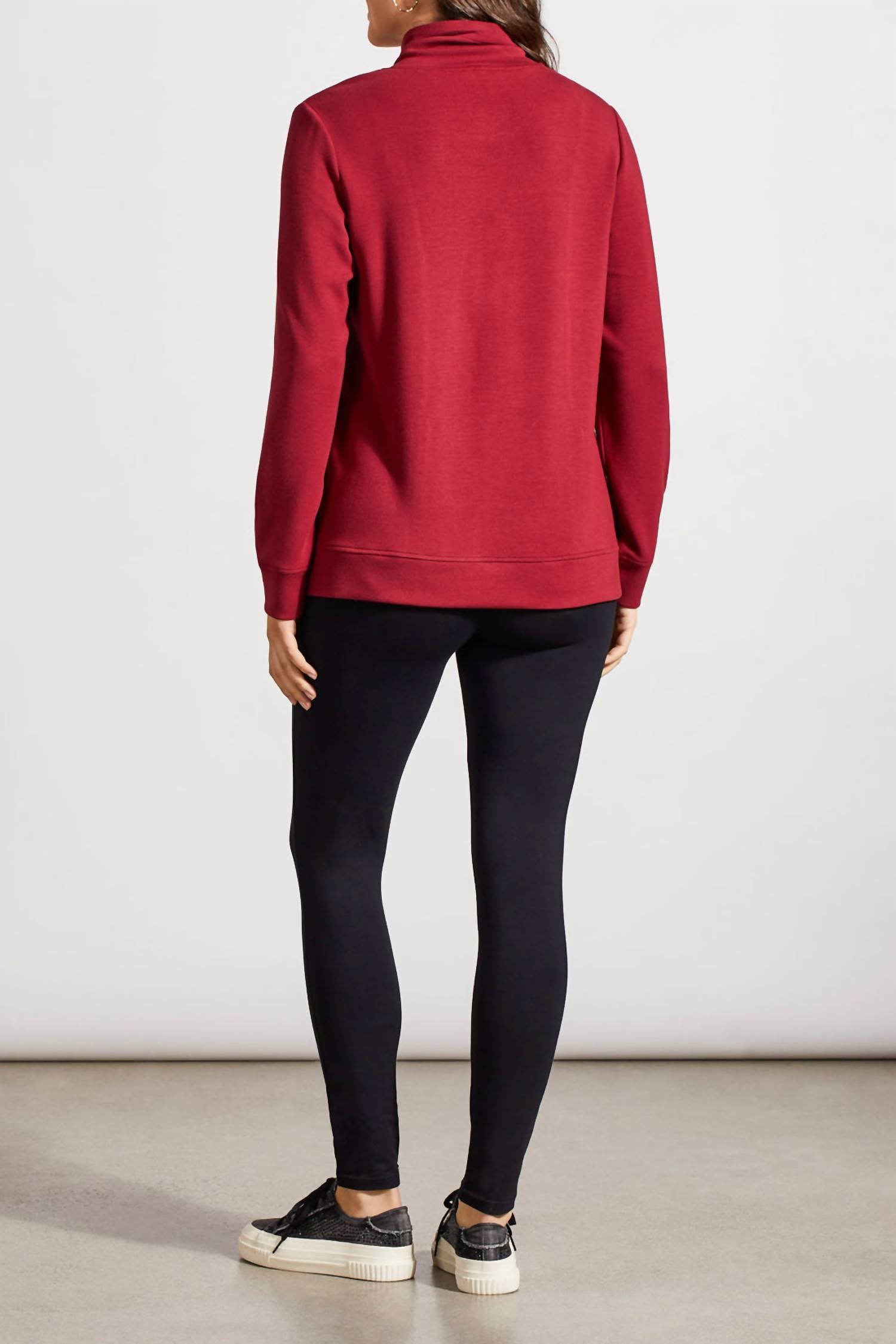 Tribal - Long Sleeve Funnel Neck Sweatshirt With Pockets