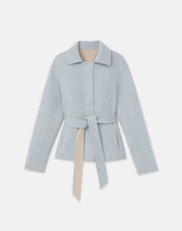 Lafayette 148 - Wool Cashmere Double Face Reversible Jacket