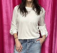 T2Love - Puff Sleeve Crew Long Sleeve Tee