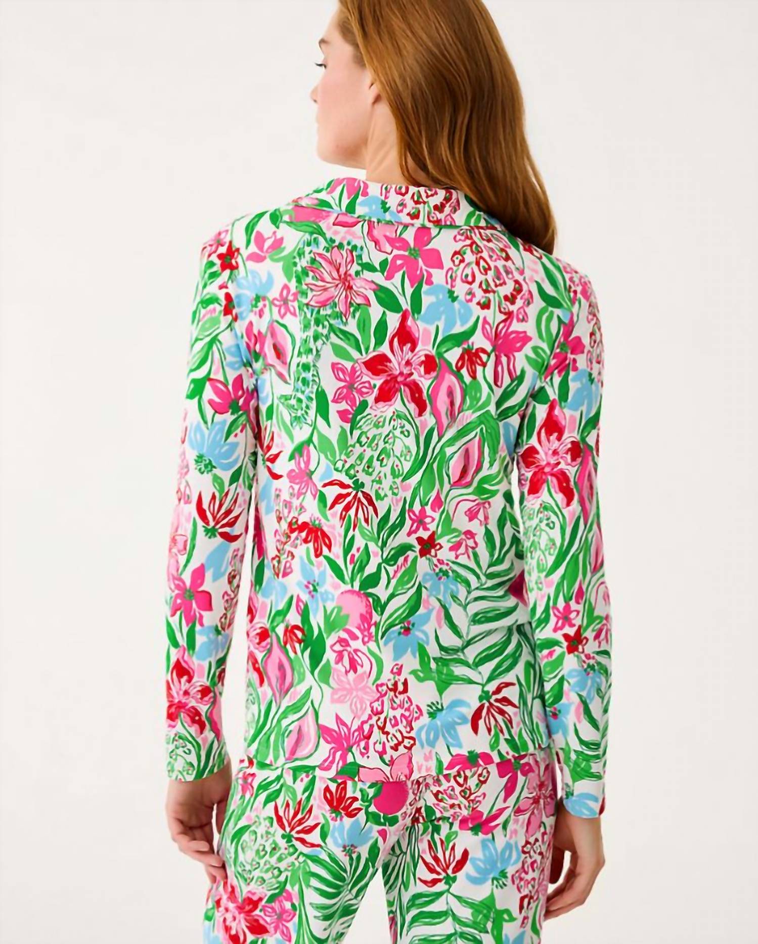 Lilly Pulitzer - Knit Long Sleeve Button-up Pajama Top