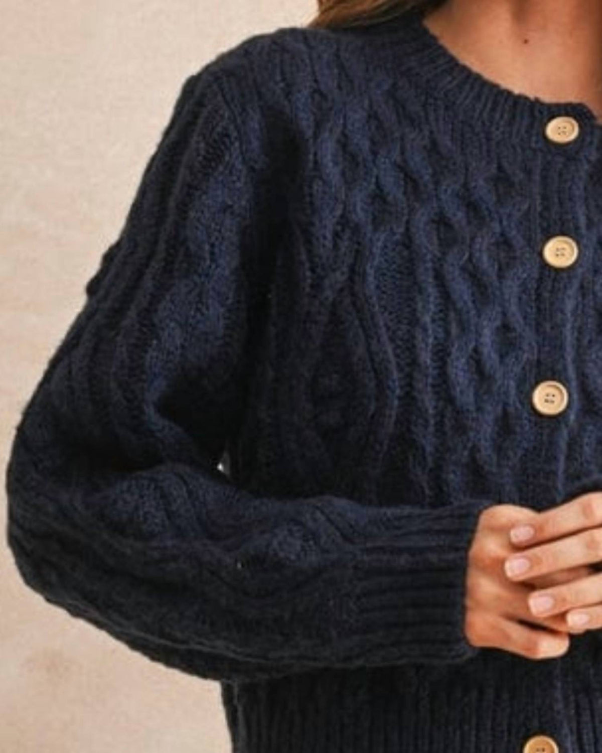 Miou Muse - Cable Knitted Cardigan