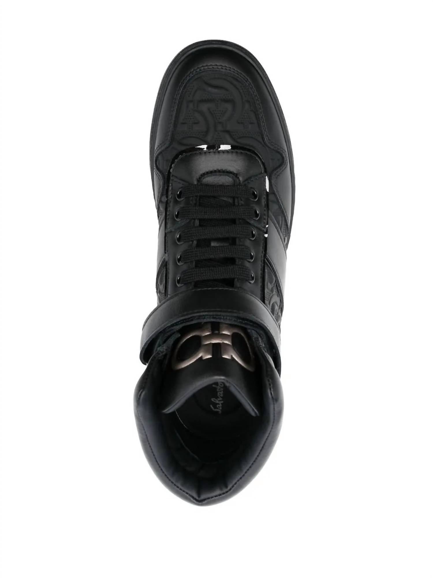 Salvatore Ferragamo - Men's Embossed Hi-top Sneakers