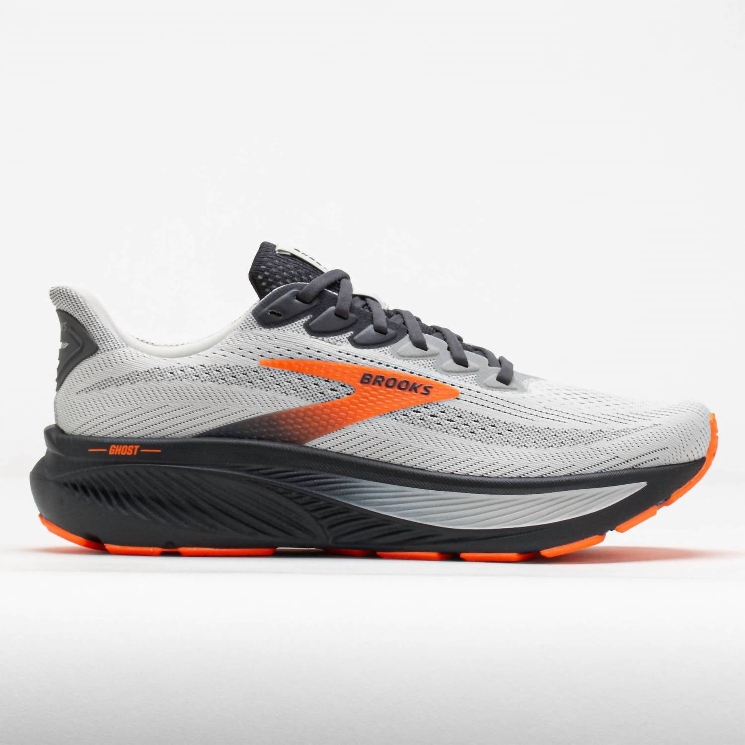 BROOKS Men's Ghost 17 Running Shoes in mushroom orange ebony - men's shoe