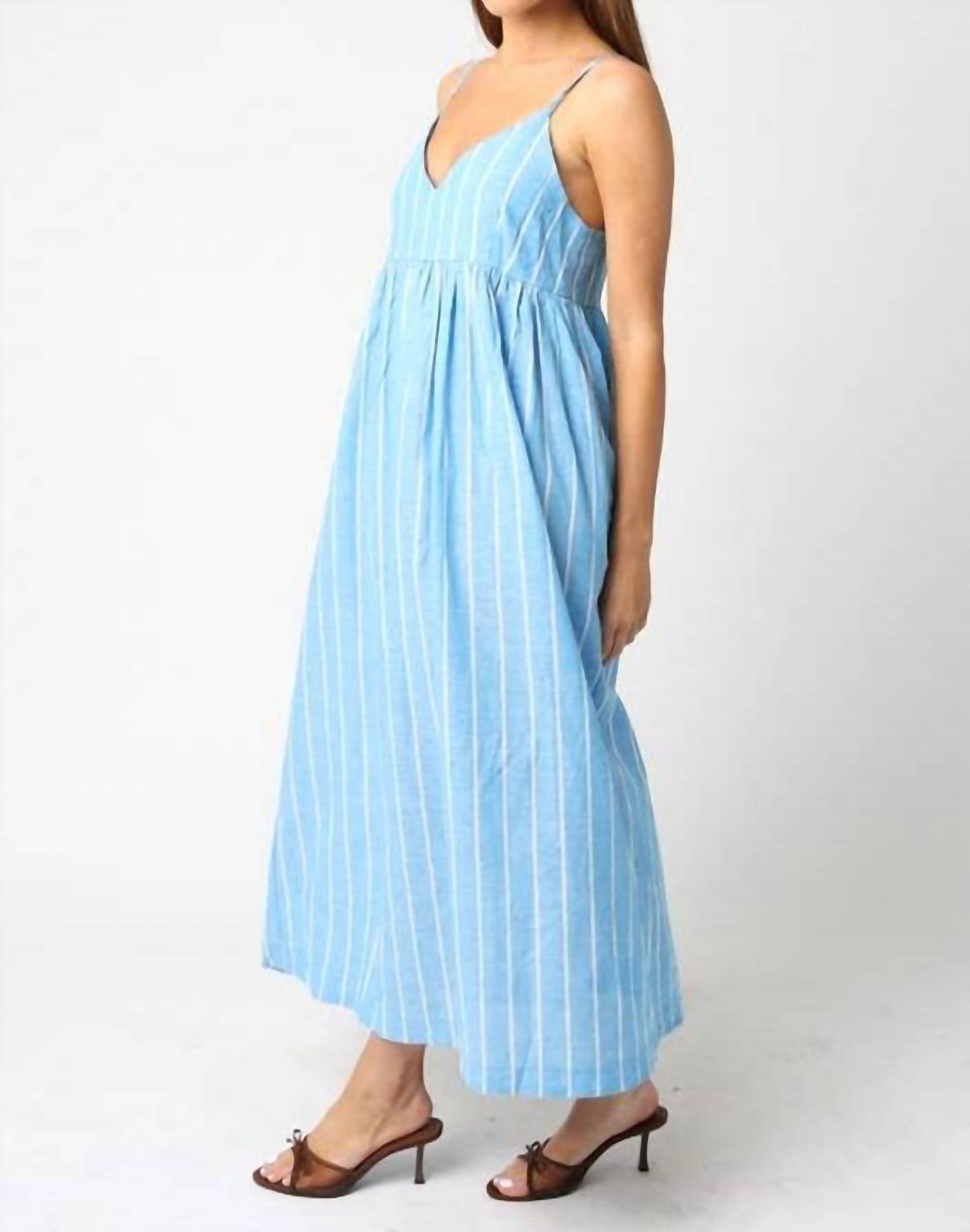 Olivaceous - Oliva Birdie Stripe Maxi Dress
