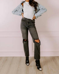 Kancan - Jackson High Waist Distressed Jeans
