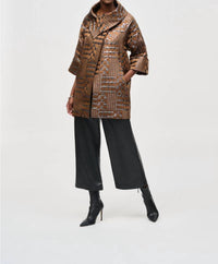 Joseph Ribkoff - Geometric Jacquard Cocoon Coat Jacket