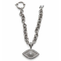 Jagged Halo Jewelry - Women's Chunky Chain Evil Eye Bracelet
