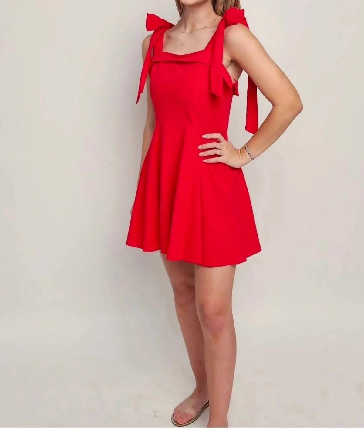 Storia - Ribbon Tie Mini Dress