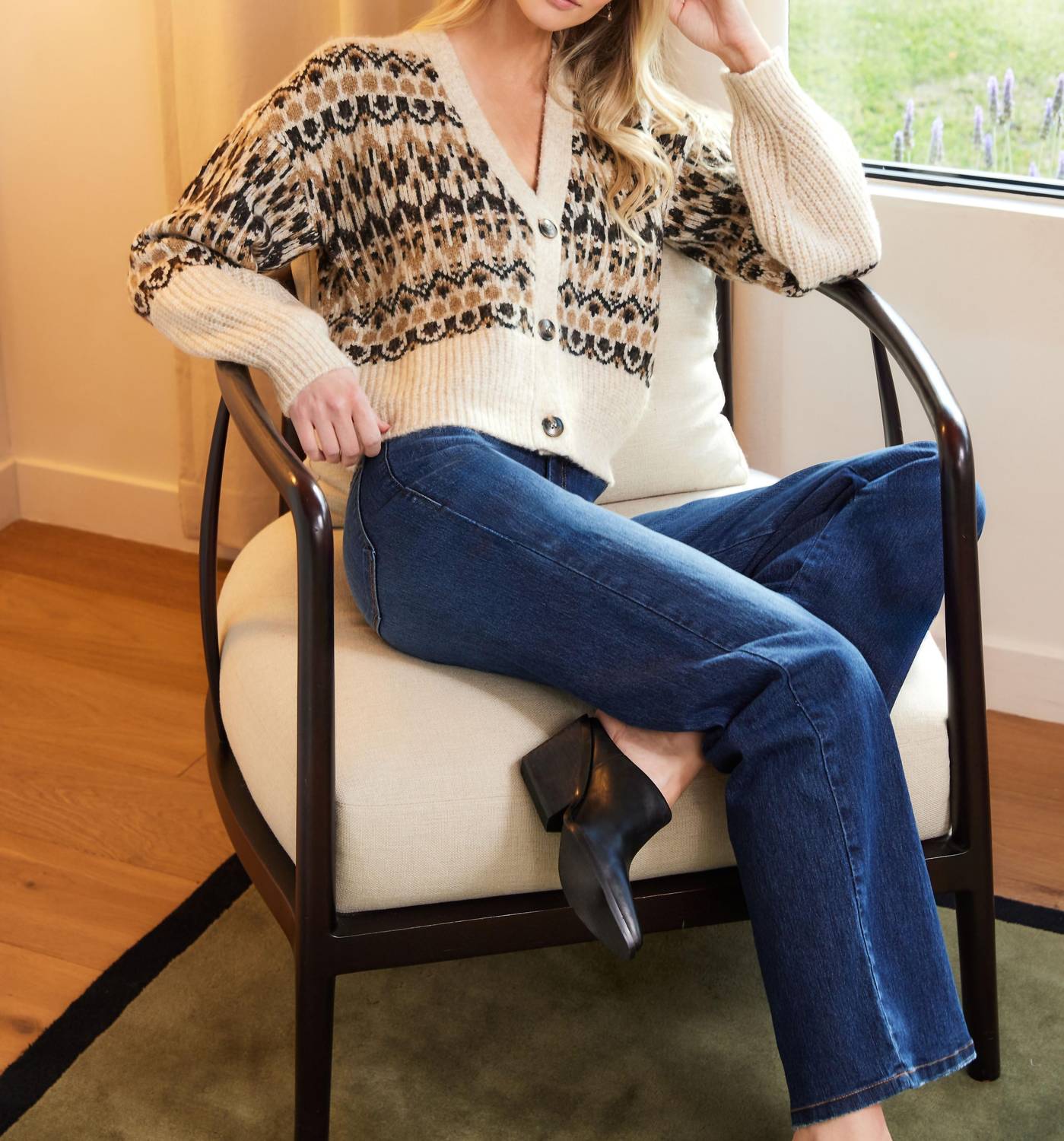 Karen Kane - Jacquard Cardigan Sweater