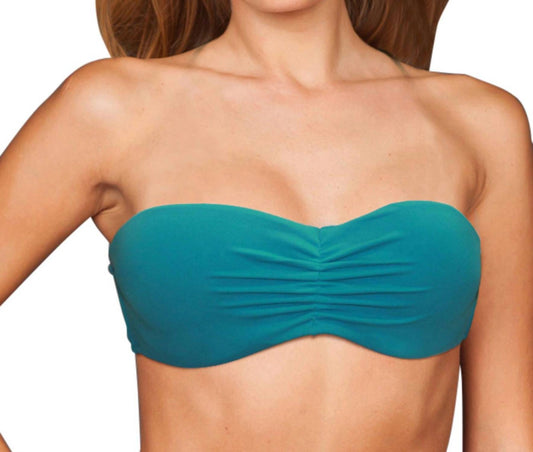 Zali - Center Ruched Bandeau Bikini Top