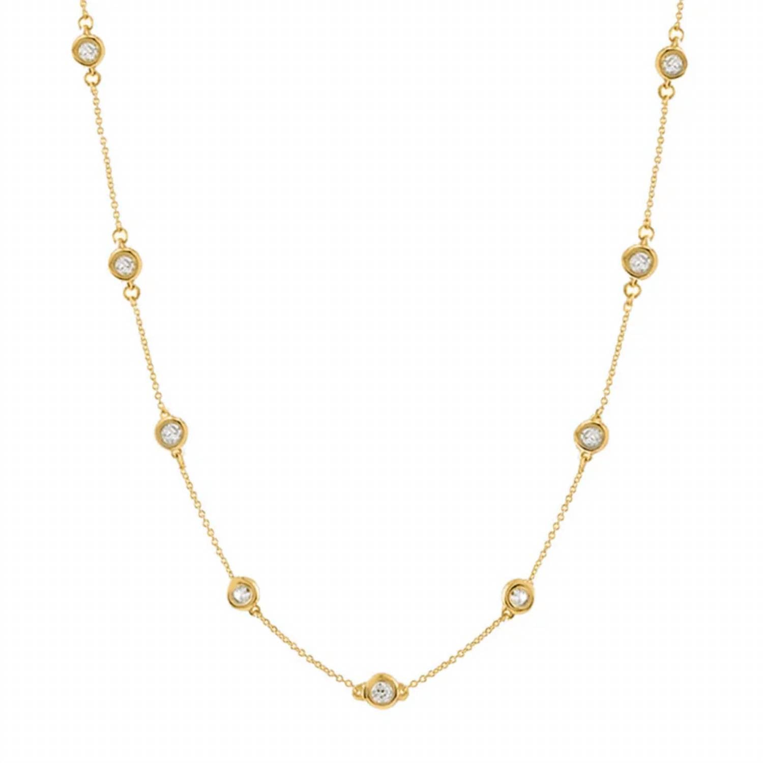 Diana M Jewels - Women's Diamonds By The Yard Necklace