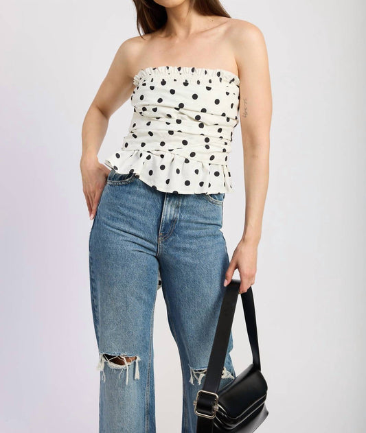 En Saison - Smocked Wrap Peplum Top