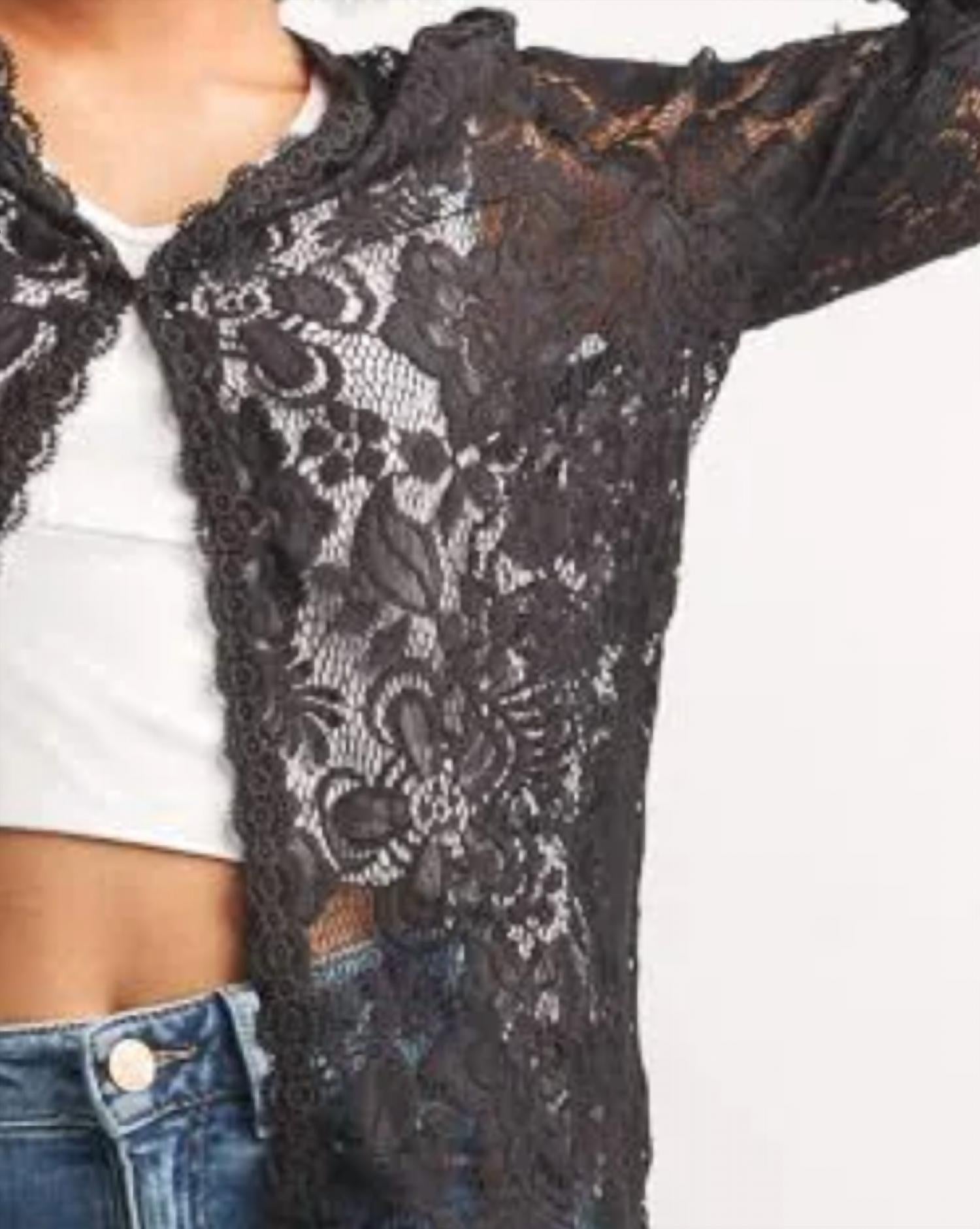 Papillon - Lace Coverup With Trim Detail