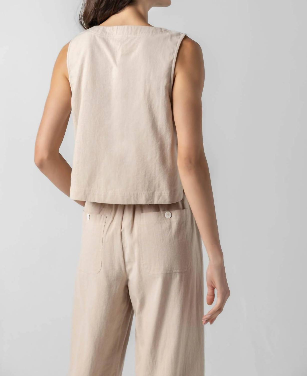 Lilla P - Cross Front Sleeveless Top