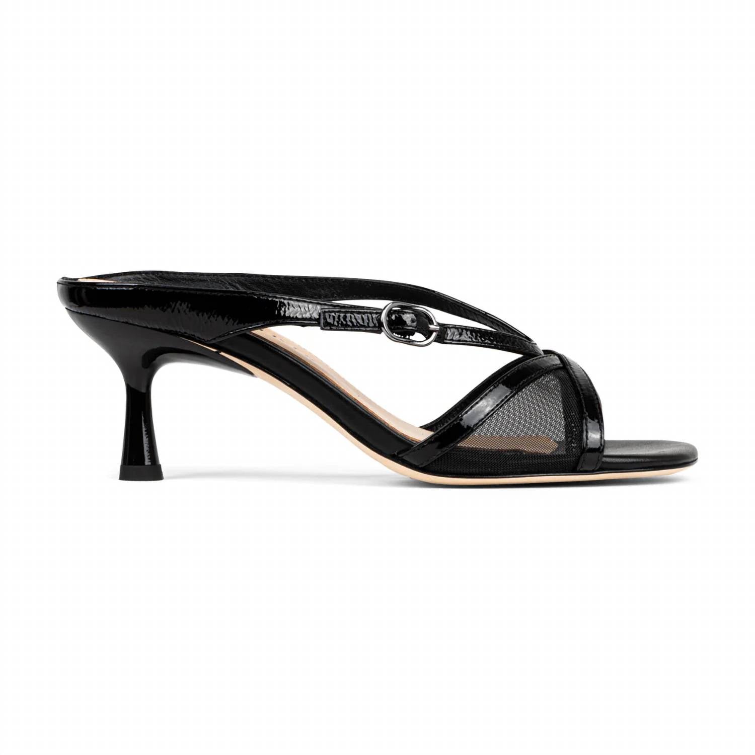 DONALD PLINER Women's Remixx Strappy Mule Heel in black - women's heels - detail view