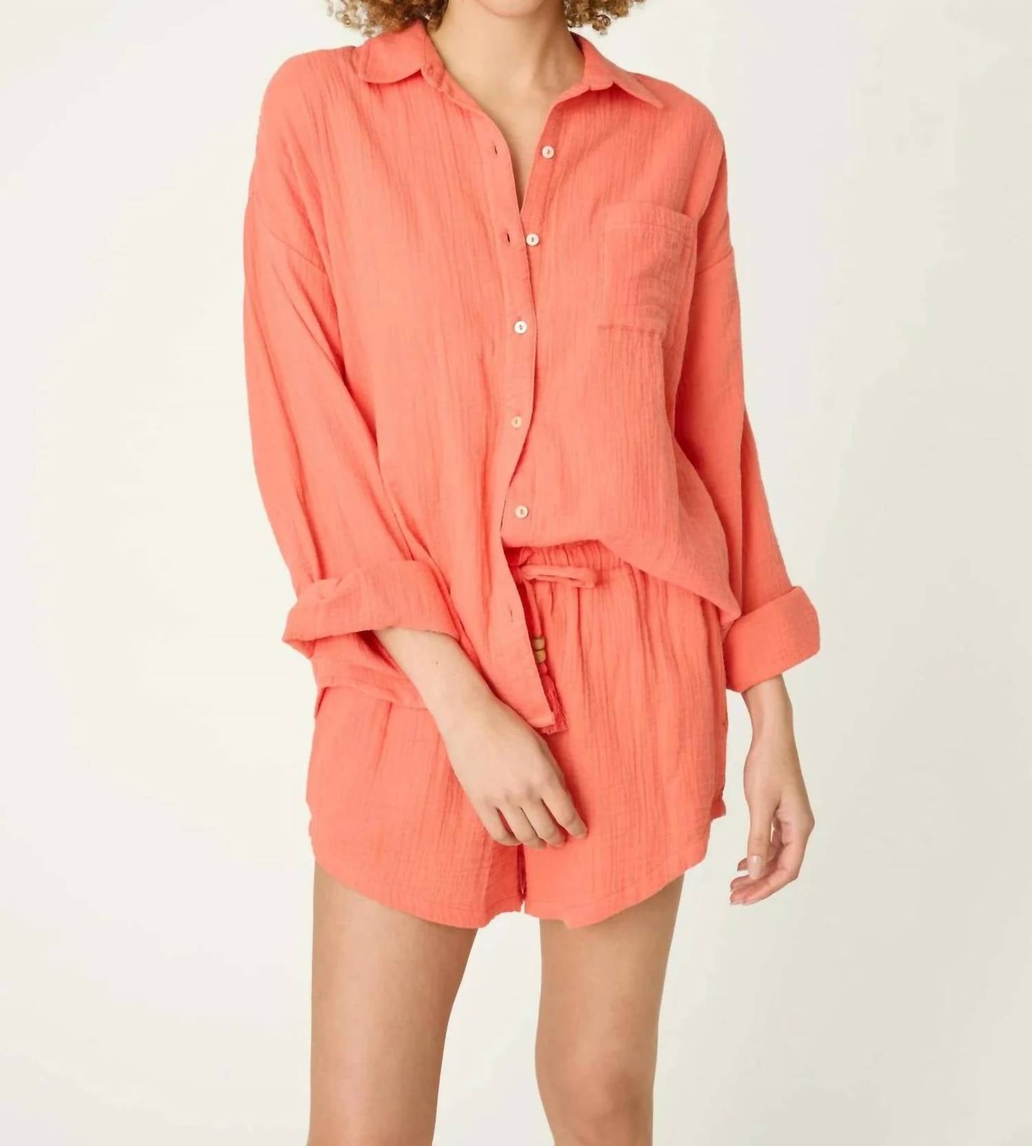Pj Salvage - Sea You In Capri Long Sleeve Top