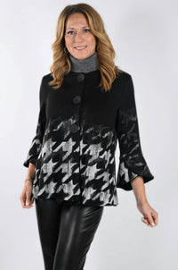 Frank Lyman - Gwendolyn Houndstooth Knit Jacket