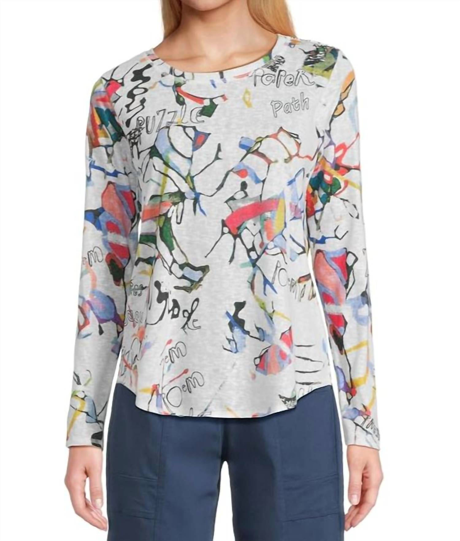 Elliott Lauren - Women's Watercolor Printed Top