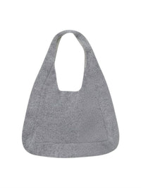 GRADE & GATHER Women's Medium Sized Knitted Shoulder Bag in grey - women's bag