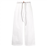 ALYSI Women's Wide Pleat Trousers in white - women's pants