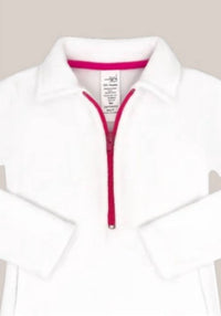 Set Athletics - Girls' Heather Half Zip Sweater