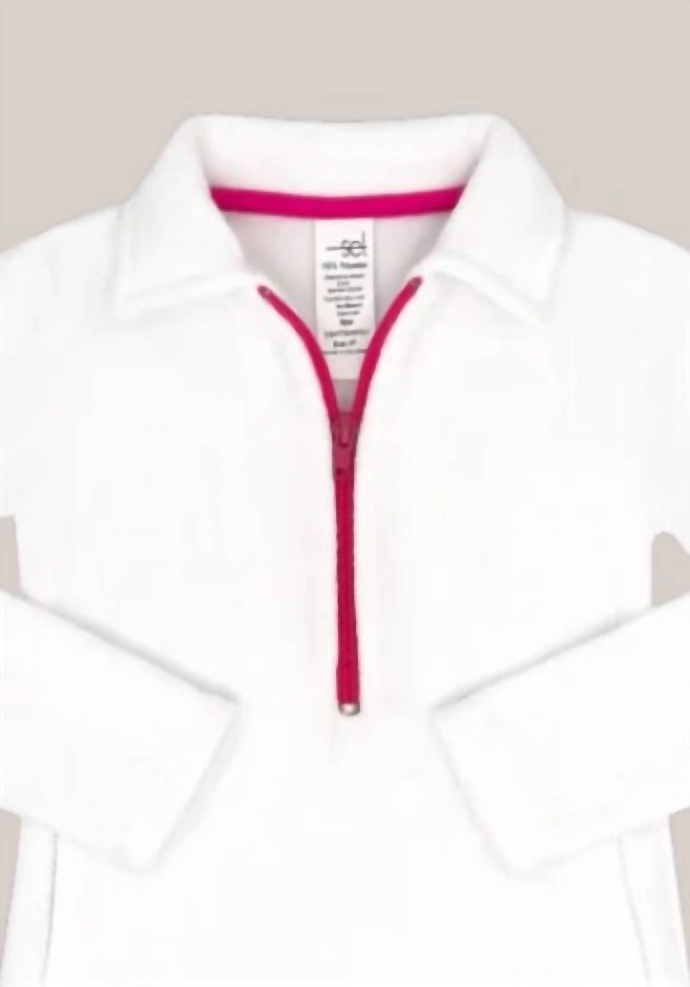 Set Athletics - Girls' Heather Half Zip Sweater