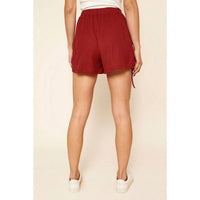 Good Days Ruched Waffle Knit Shorts