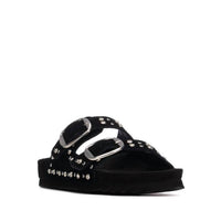 Xti Women's Suede Caucho Sandal in black - women's sandal - alternate view