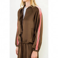 Thml - Ruffled Zip Up Track Jacket